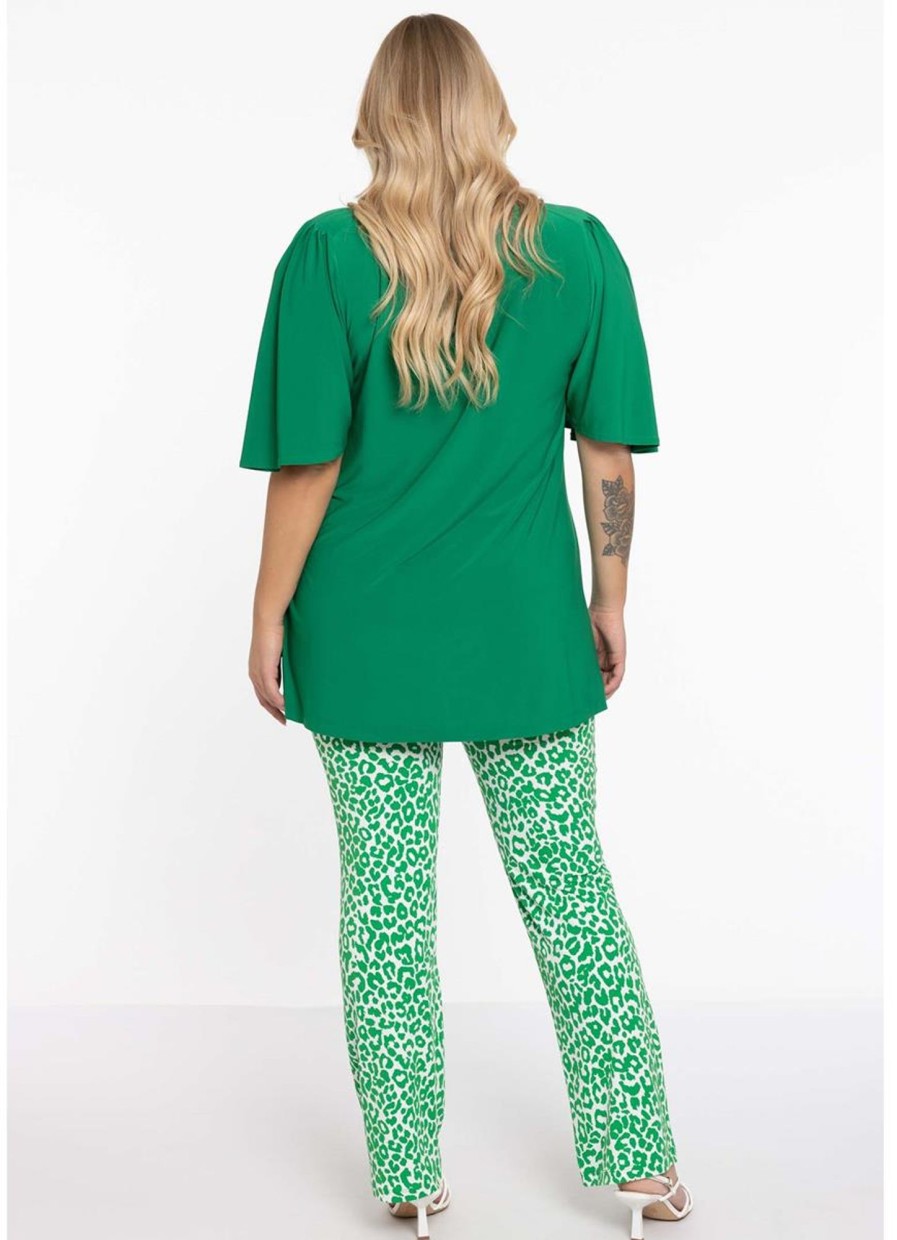 Broeken En Jeans | Yoek Yoek Tregging Green Leo My235518 - 240 Green Leo