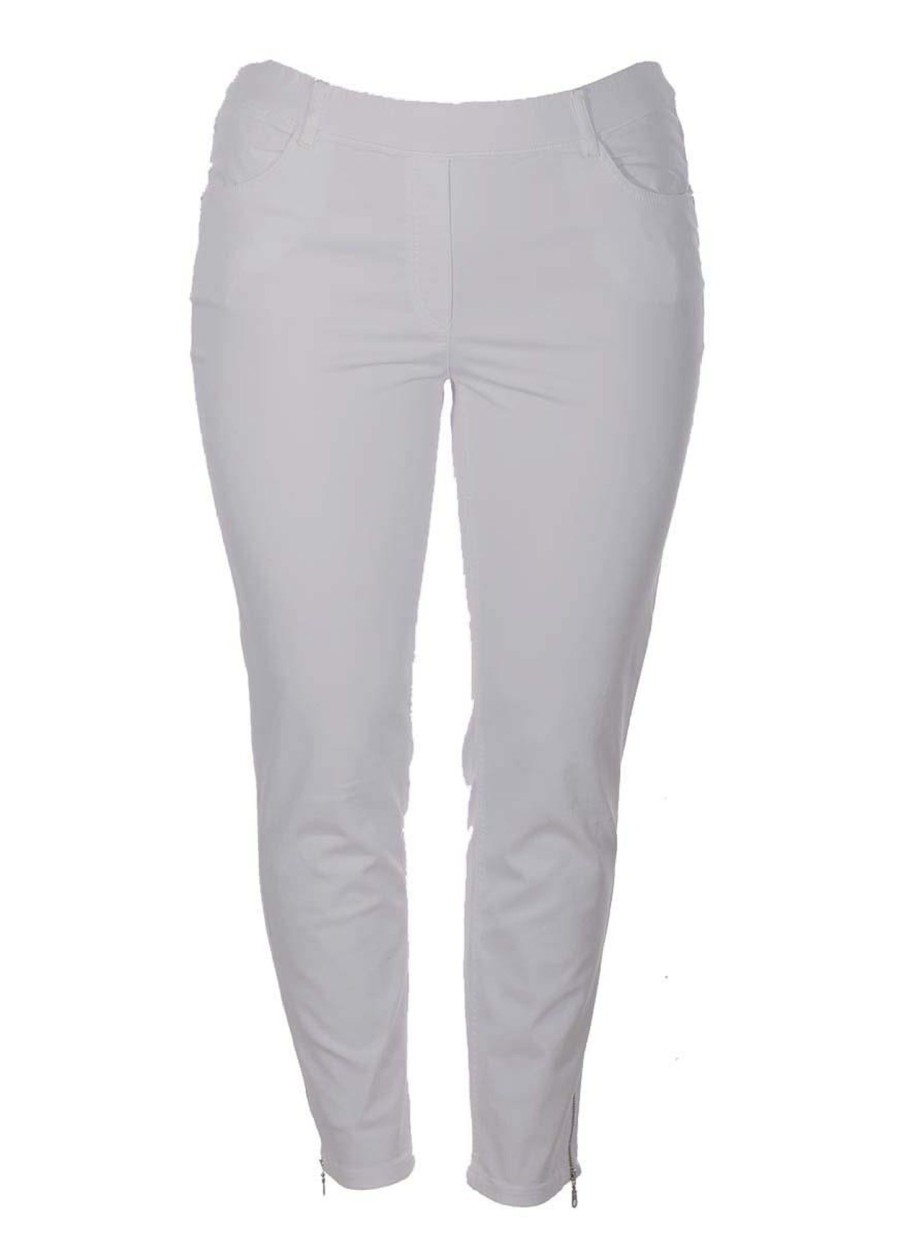 Broeken En Jeans | Stark Stark Broek Janna 72 Zip 4367-10 Grijs