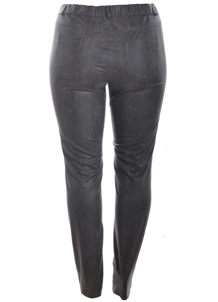 Broeken En Jeans | Stark Stark Broek Janna Zip 135-3314-432 Kl. 93 Grijs/Bruin