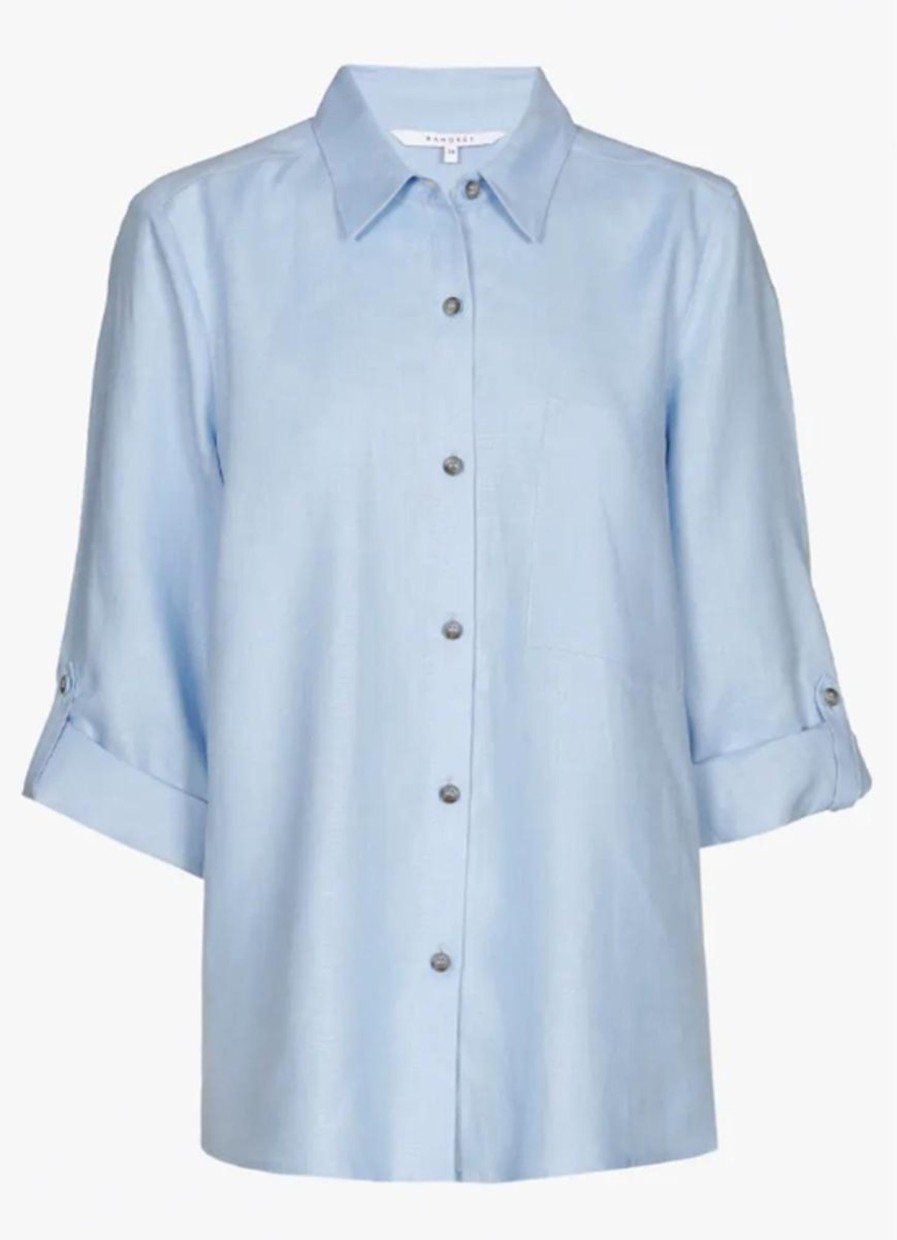 Blouses En Tunieken | Xandres Xandres Gold Blouse Hulja 14310-01-3970 Blue Ice