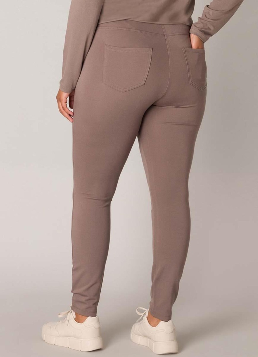 Base Level Curvy | Base Level Curvy Base Level Curvy Tregging Arnika 005 - 9043 Dark Taupe