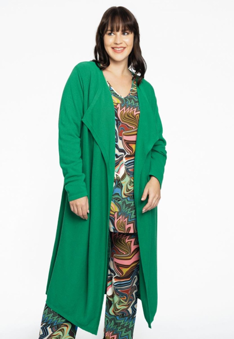 Yoek Basics | Yoek Yoek Vest Drape Neck B2510 - 240 Green