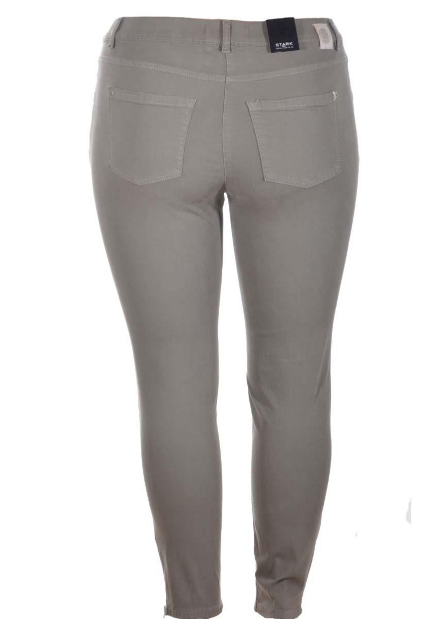 Broeken En Jeans | Stark Stark Broek Janna 72 Zip 4367-64 Olijfgroen