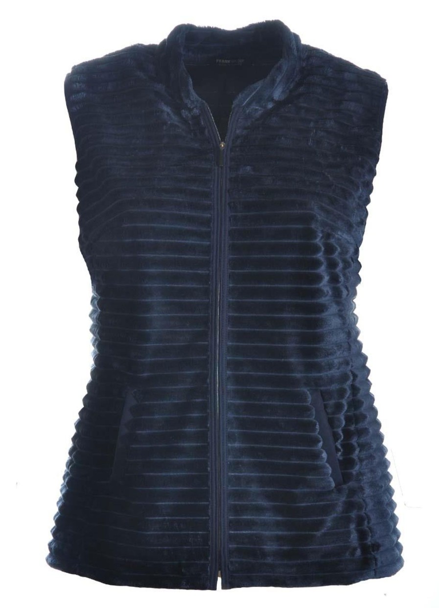 Truien En Vesten | Frank Walder Frank Walder Bodywarmer 622804-598 Blauw