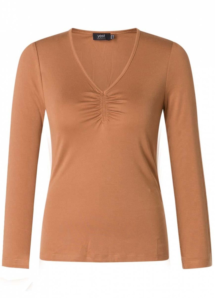 Shirts En Tops | Yesta Yesta Top Rowan A004270 - Warm Brown