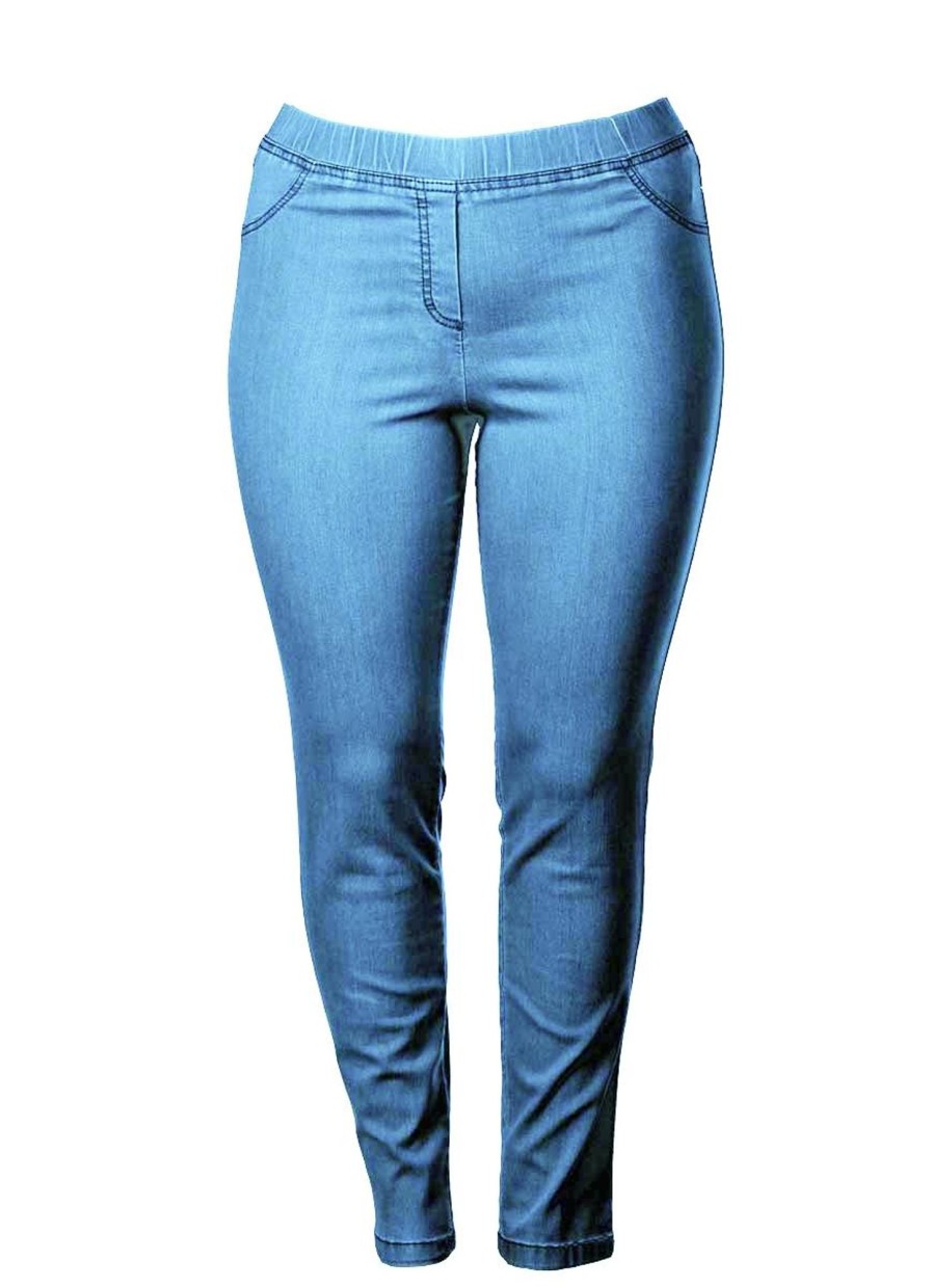 Kjmaatjemeer Basics Broeken | maatjemeer Kjbrand Jegging Jenny 23473-6244 608 Lichtblauw