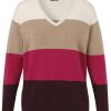 Truien En Vesten | Via Appia Due Via Appia Due Trui 653061 - 763 Lichtzand, Zand, Pink, Wine Red