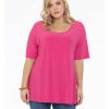 Yoek Basics | maatjemeer Yoek Tuniek Flare Dolce B4027-265 Pink