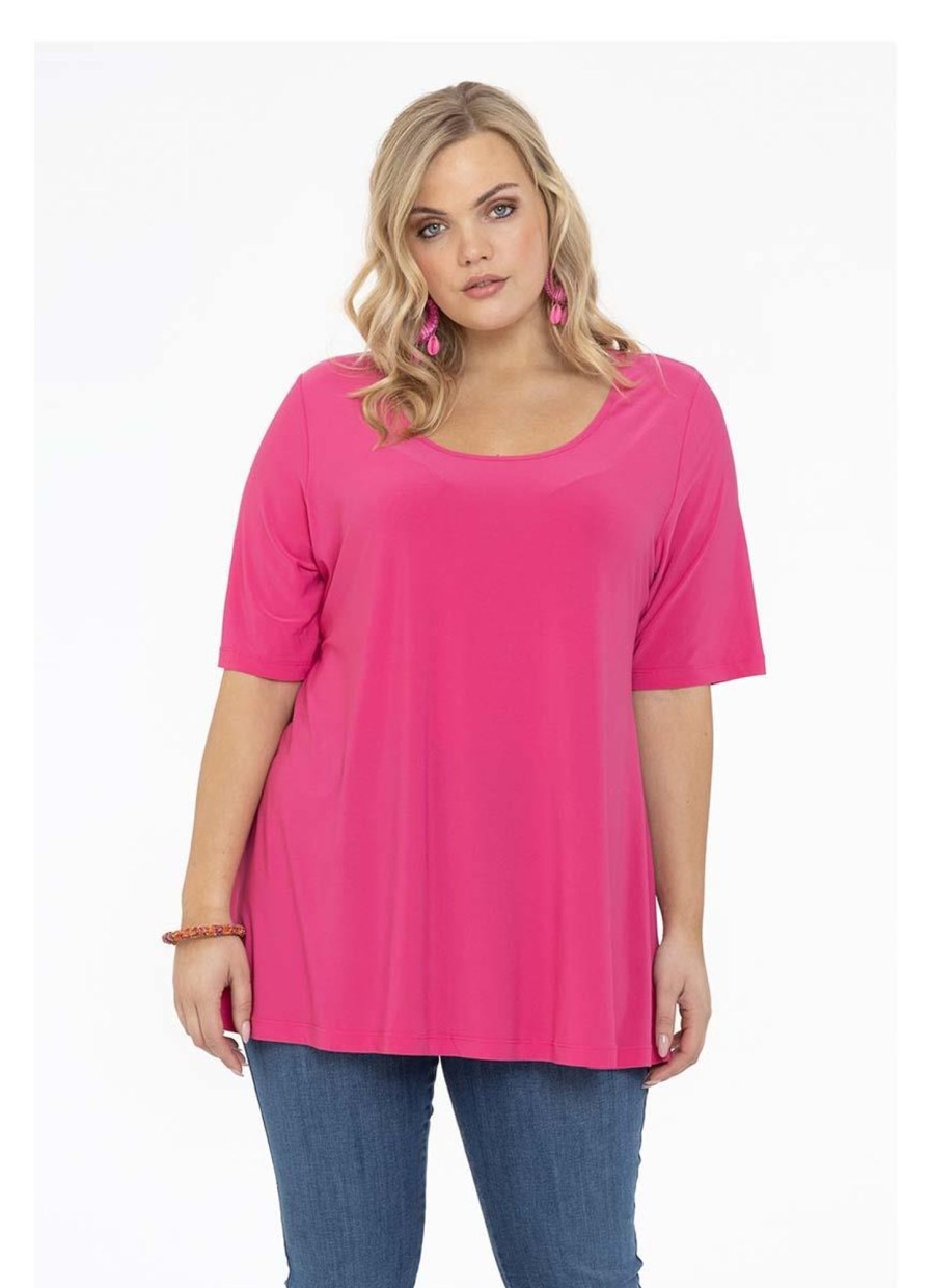 Yoek Basics | maatjemeer Yoek Tuniek Flare Dolce B4027-265 Pink