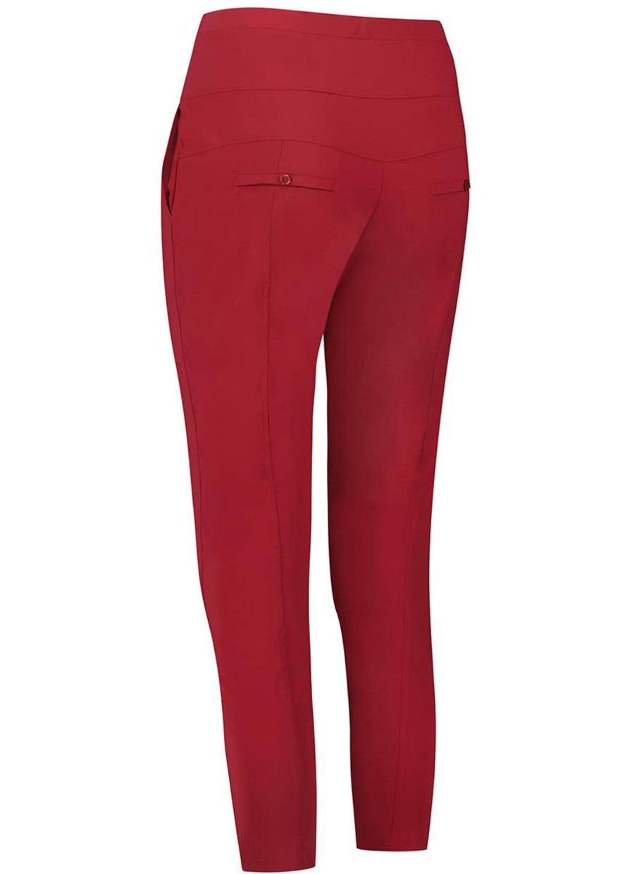 Travelstof Kleding Grote Maten | Plusbasics Plusbasics Jogger Pant Travel 10201074 - 104 Ruby Red