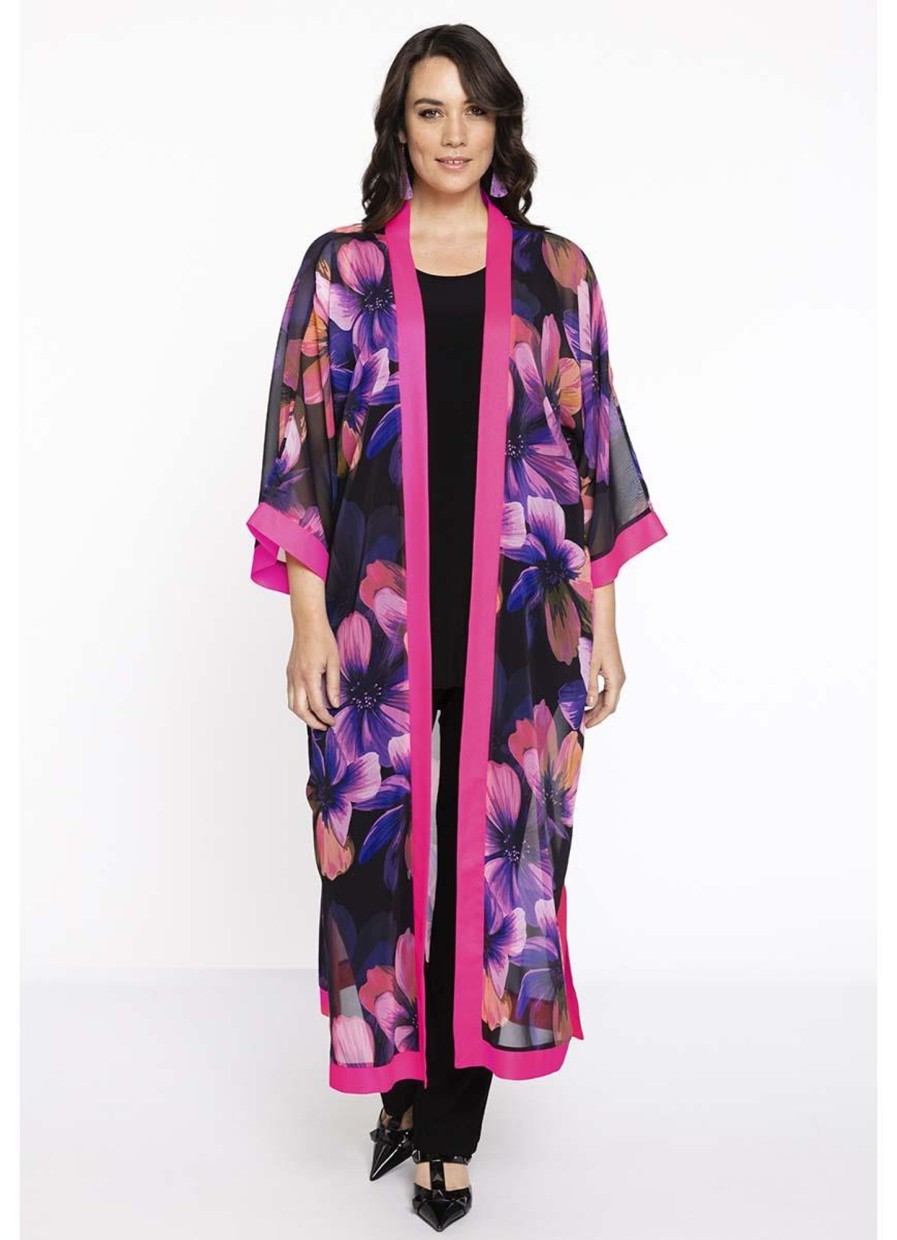 Truien En Vesten | Yoek Yoek Kimono Cara 202656 - 210 Black