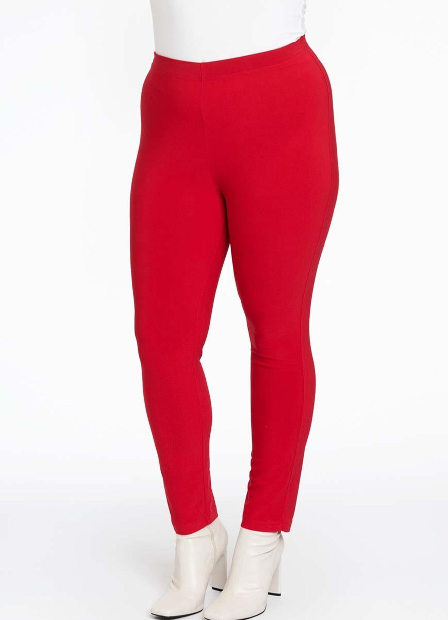 Yoek Basics | maatjemeer Yoek Loretta'S Xtra Slim Fit Tregging Dolce Rood L955585