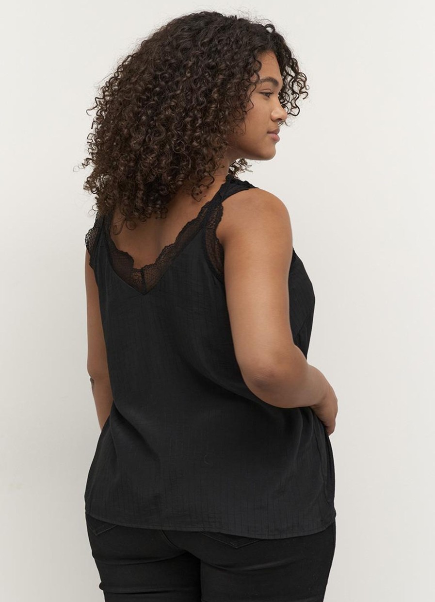 Shirts En Tops | Kaffe Curve Kaffe Curve Top Jakobine 10580396 - 100121 Black Deep