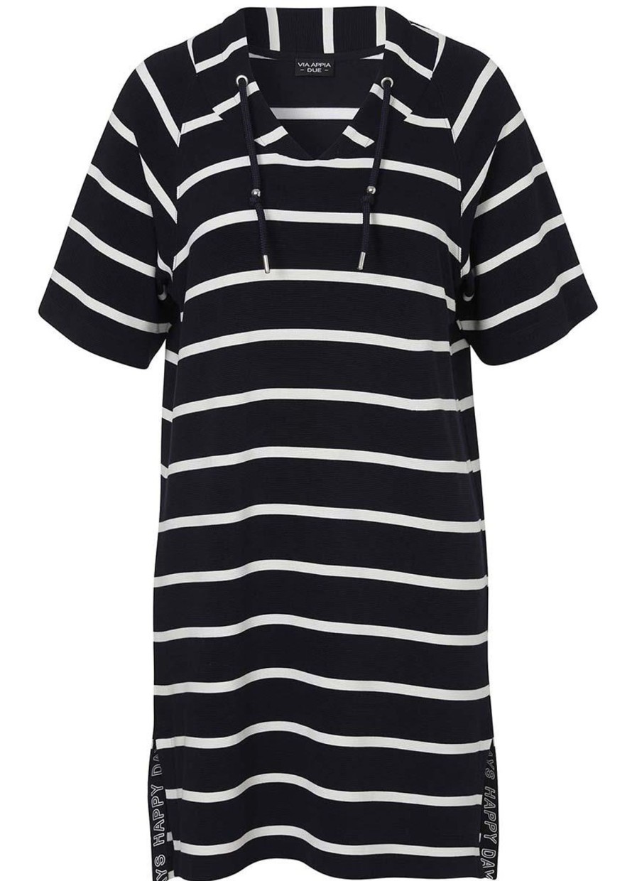 Jurken En Rokken | Via Appia Due Via Appia Due Jurk 2412741 - 800950 Navy White