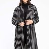 Truien En Vesten | Yoek Yoek Vest Long Stripes 1902632 -210 Black White